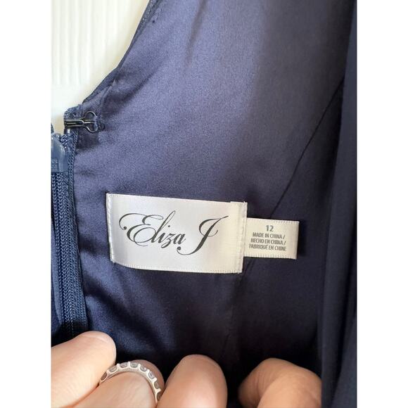 NWOT ELIZA J EMBELLISHED HIGH LOW GOWN 12 - Picture 8 of 9